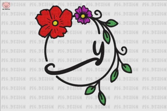 Flower Font Y Embroidery Design Review
