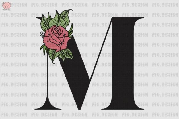 Flower Rose Font M Embroidery Review