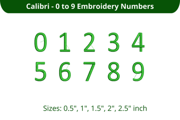 Reviewing Calibri Font 0-9 for Real Embroidery Projects