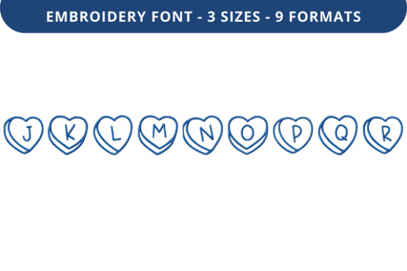 Talking Hearts Font Lowercase J to R Review